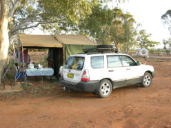 Before setting out alone & getting bogged next morning Silverton