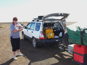 Rest stop fpr lunch on Sturt Hwy 