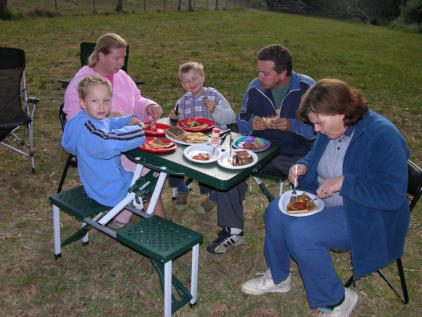 The Humperie's & Fiona at Bakers Shaft campsite